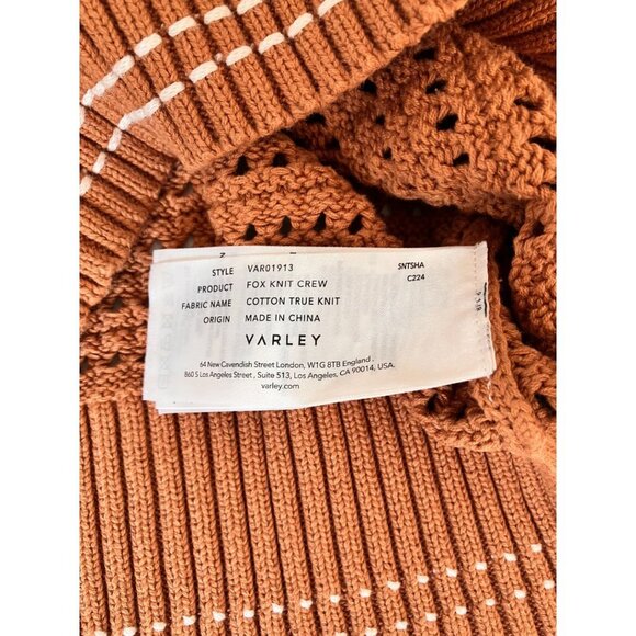 Varley Fox Knit Crew Sweater Almond Size Small - Picture 11 of 11